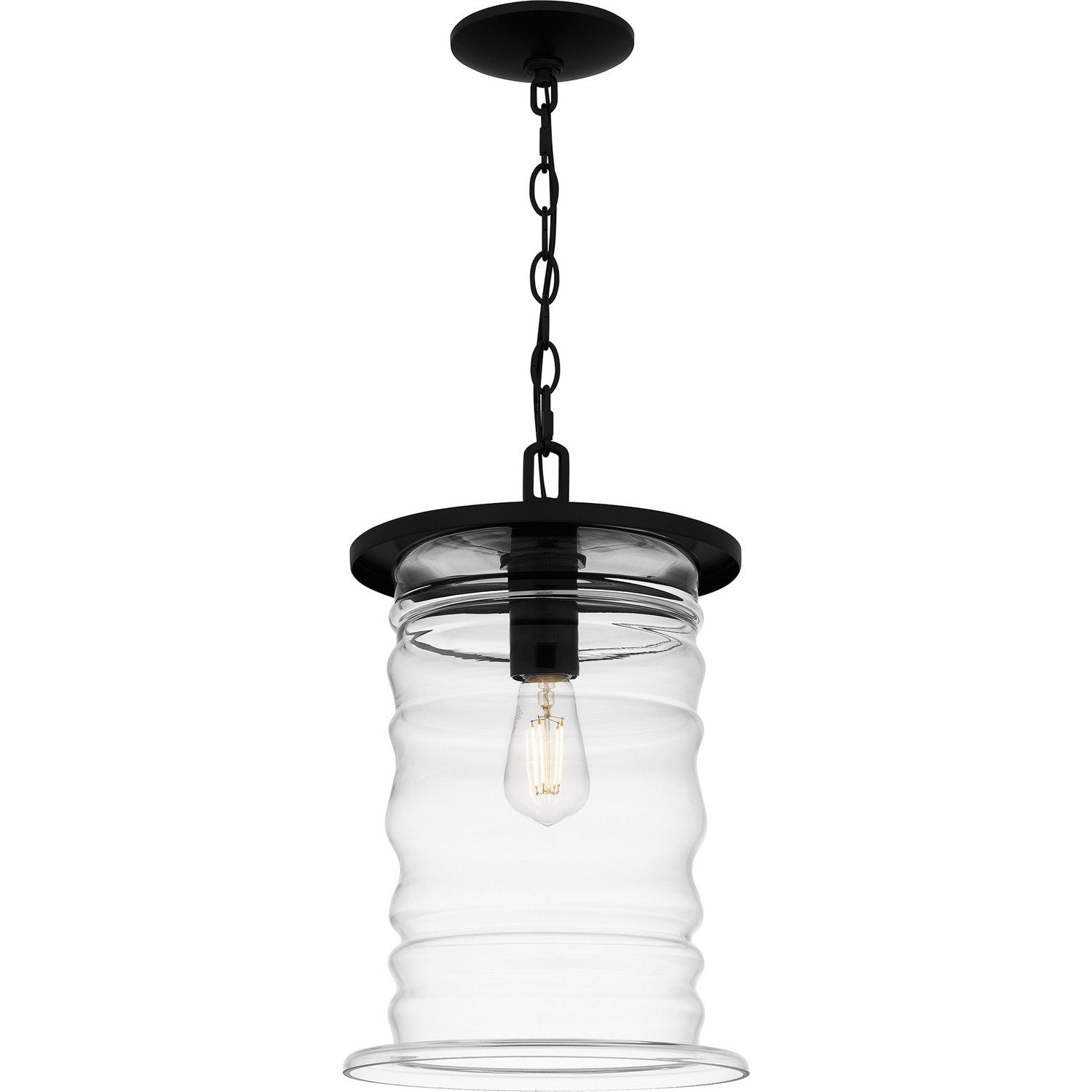 Matte Black One Light Mini Pendant From The Noland Collection