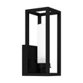 Matte Black One Light Outdoor Lantern From The Neville Collection