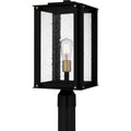 Matte Black One Light Outdoor Post Mount From The Robbins Collection