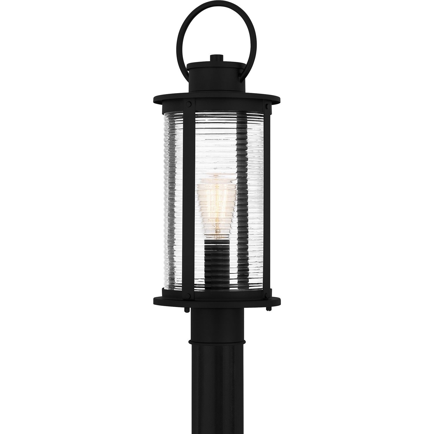 Matte Black One Light Outdoor Post Mount From The Tilmore Collection