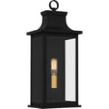 Matte Black One Light Outdoor Wall Mount From The Abernathy Collection