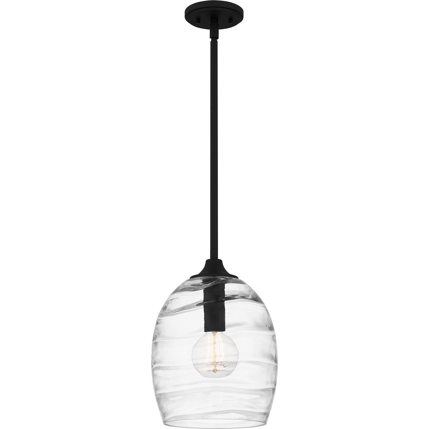 Matte Black One Light Pendant From The Lucy Collection