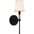 Matte Black One Light Wall Sconce From The Bayside Collection