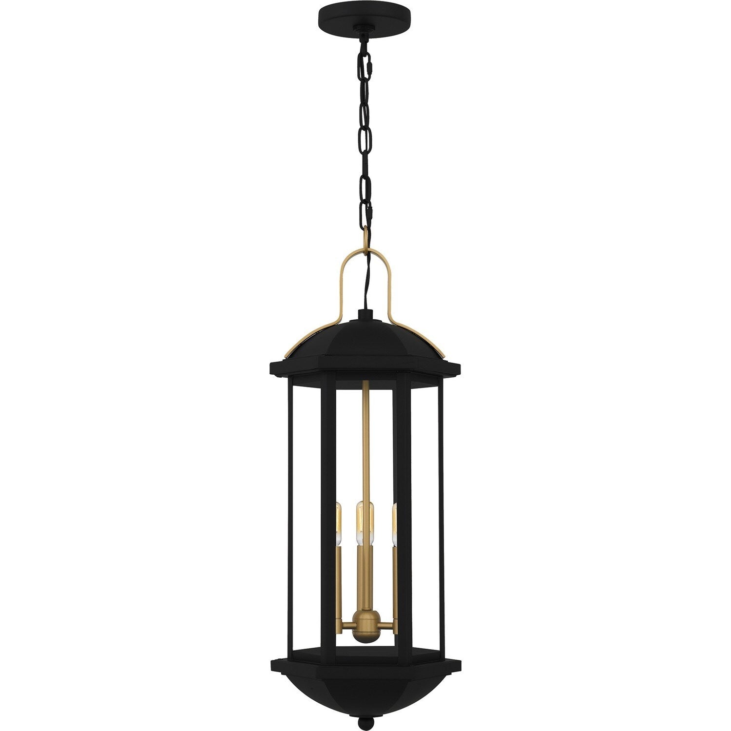 Matte Black Outdoor Hanging Lantern From The Crestfield Collection