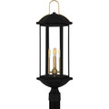 Matte Black Outdoor Post Lantern From The Crestfield Collection