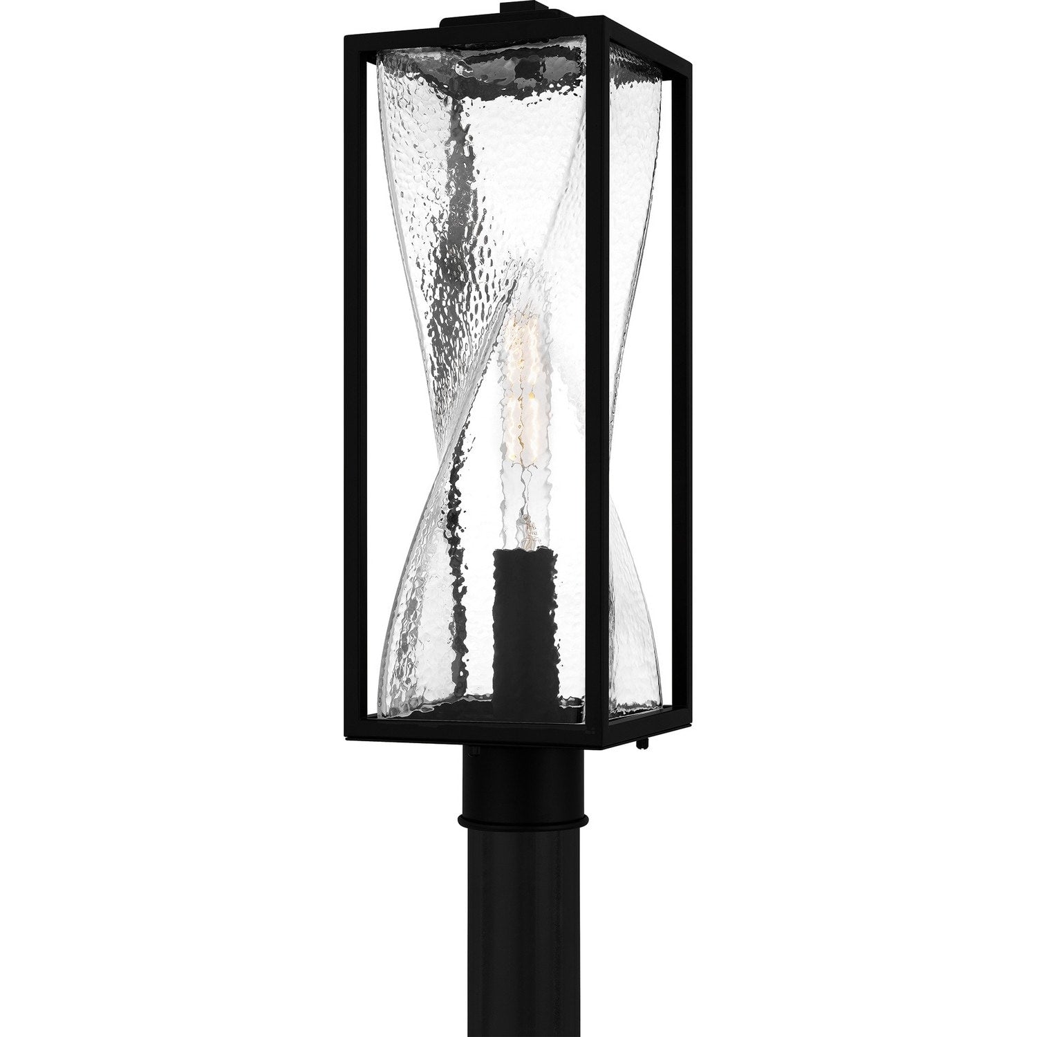 Matte Black Outdoor Post Lantern From The Zarah Collection