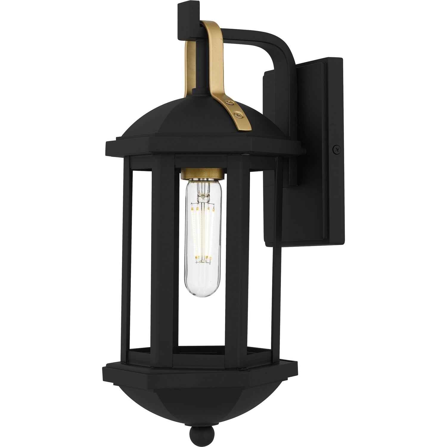 Matte Black Outdoor Wall Lantern From The Crestfield Collection