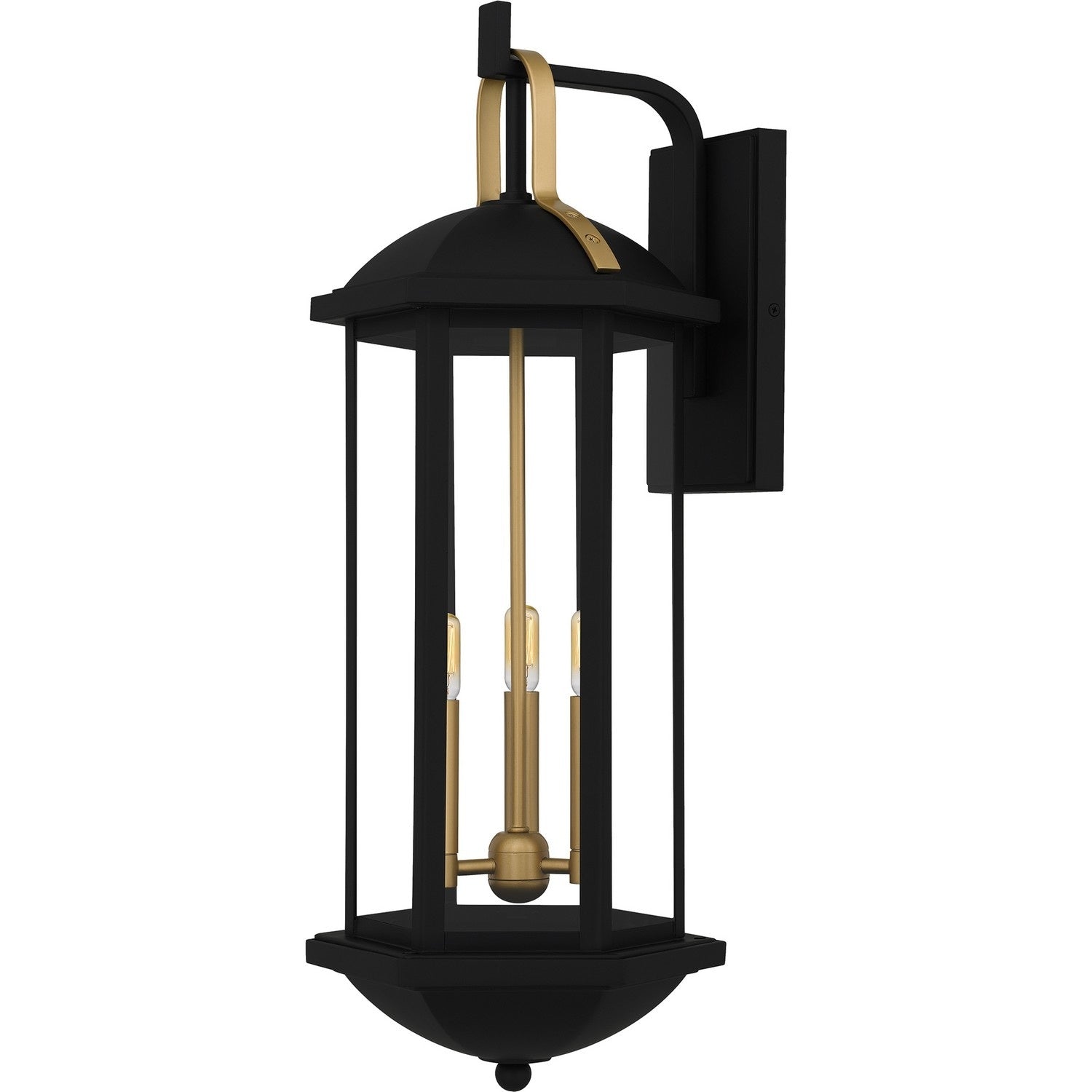 Matte Black Outdoor Wall Lantern From The Crestfield Collection