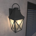 Matte Black Porch Lights Waterproof Outdoor Wall Sconce