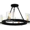 Matte Black Semi Flush Mount From The Gloucester Collection