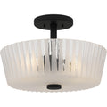 Matte Black Semi Flush Mount From The Gray Collection