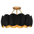 Matte Black Semi Flush Mount From The Santana Collection