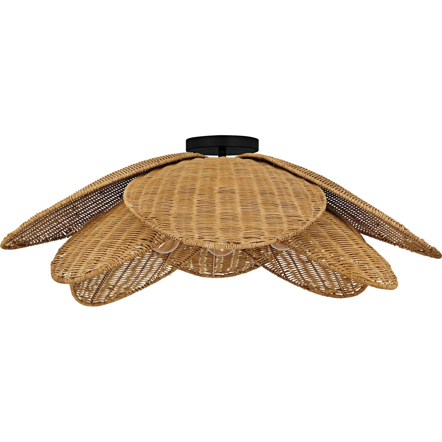 Matte Black Semi Flush Mount From The Willa Collection