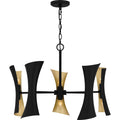 Matte Black Ten Light Chandelier From The Myla Collection