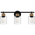 Matte Black Three Light Bath From The Baltic Collection