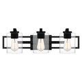 Matte Black Three Light Bath From The Lansdowne Collection