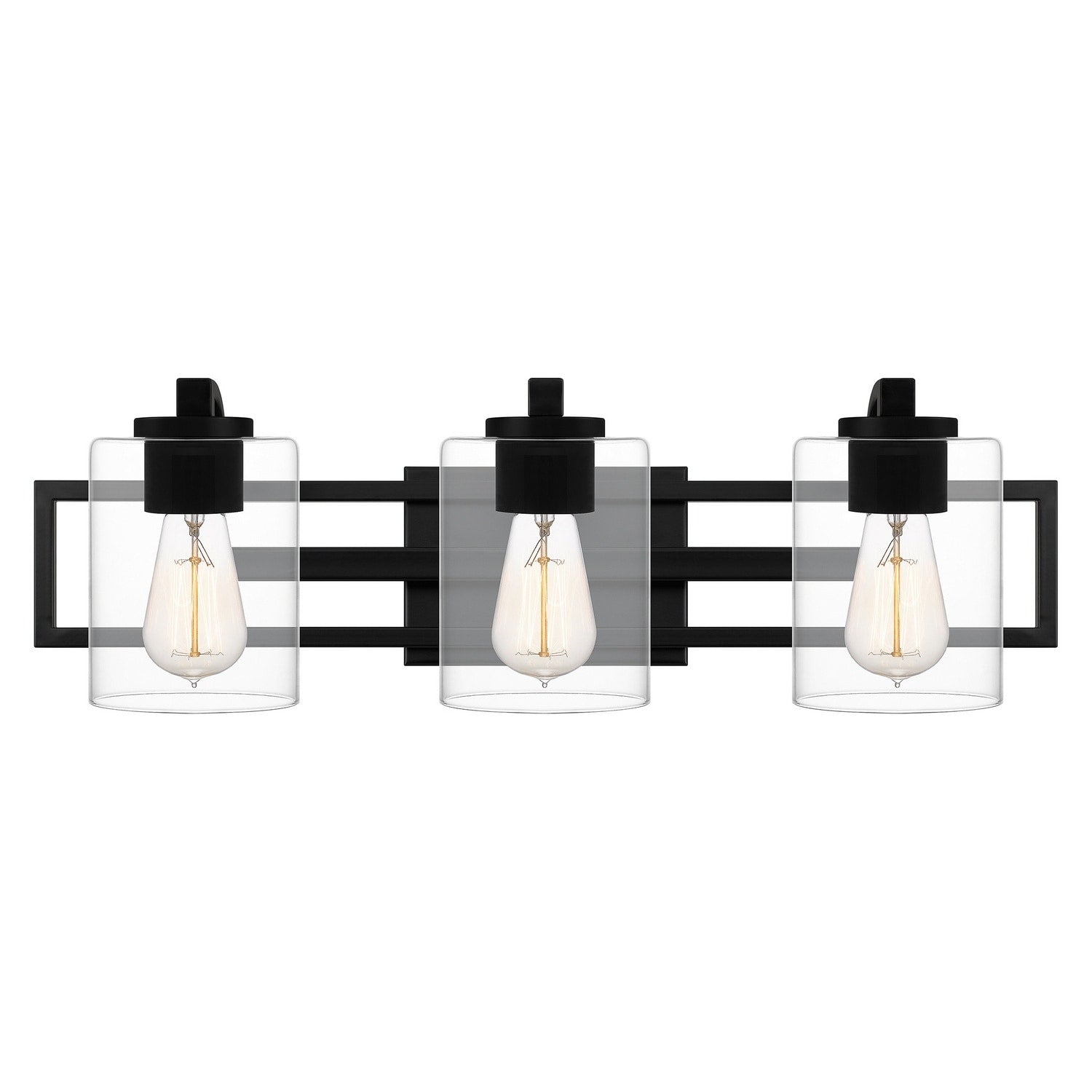 Matte Black Three Light Bath From The Lansdowne Collection