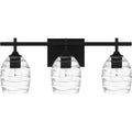 Matte Black Three Light Bath From The Lucy Collection