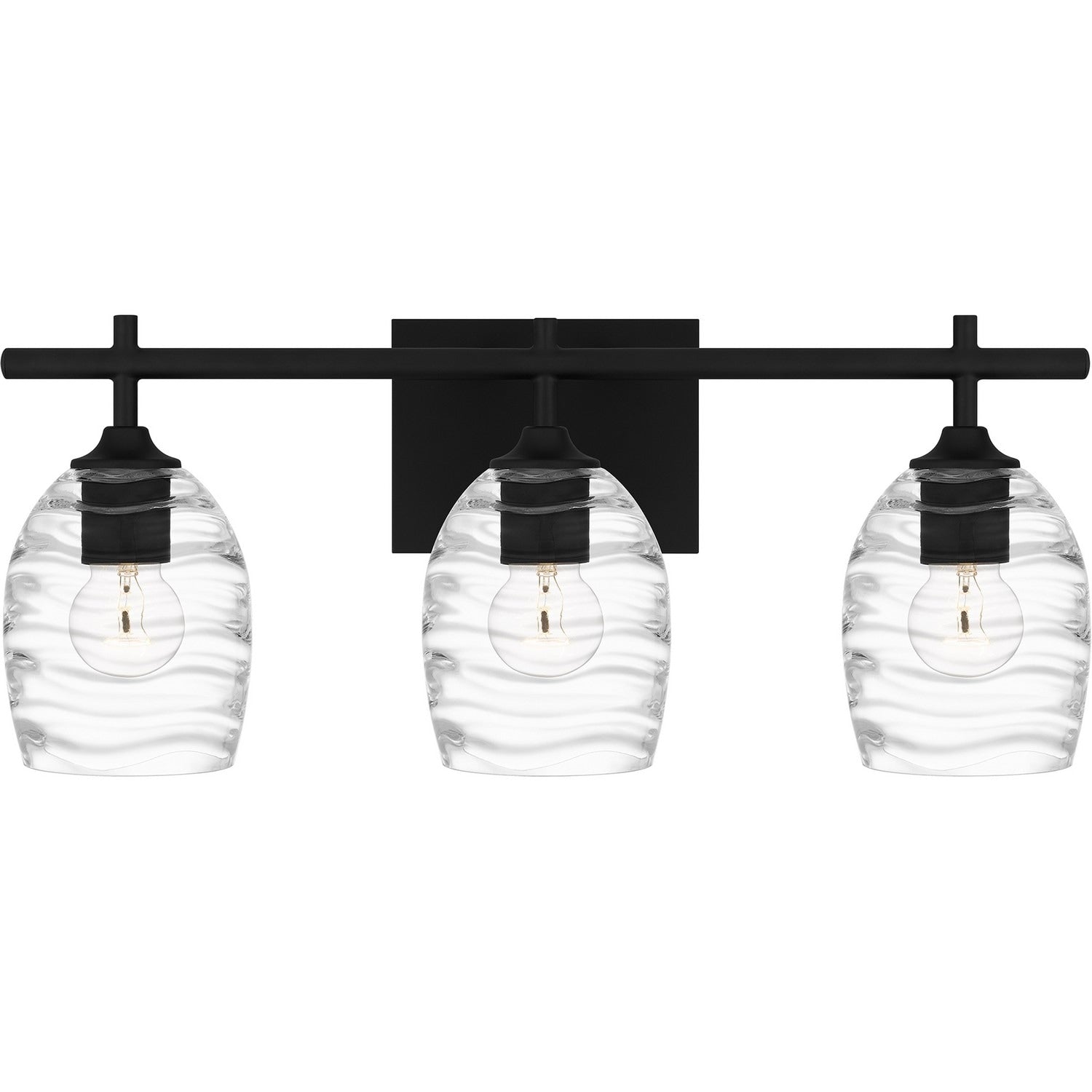 Matte Black Three Light Bath From The Lucy Collection