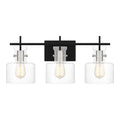Matte Black Three Light Bath From The Pensbury Collection