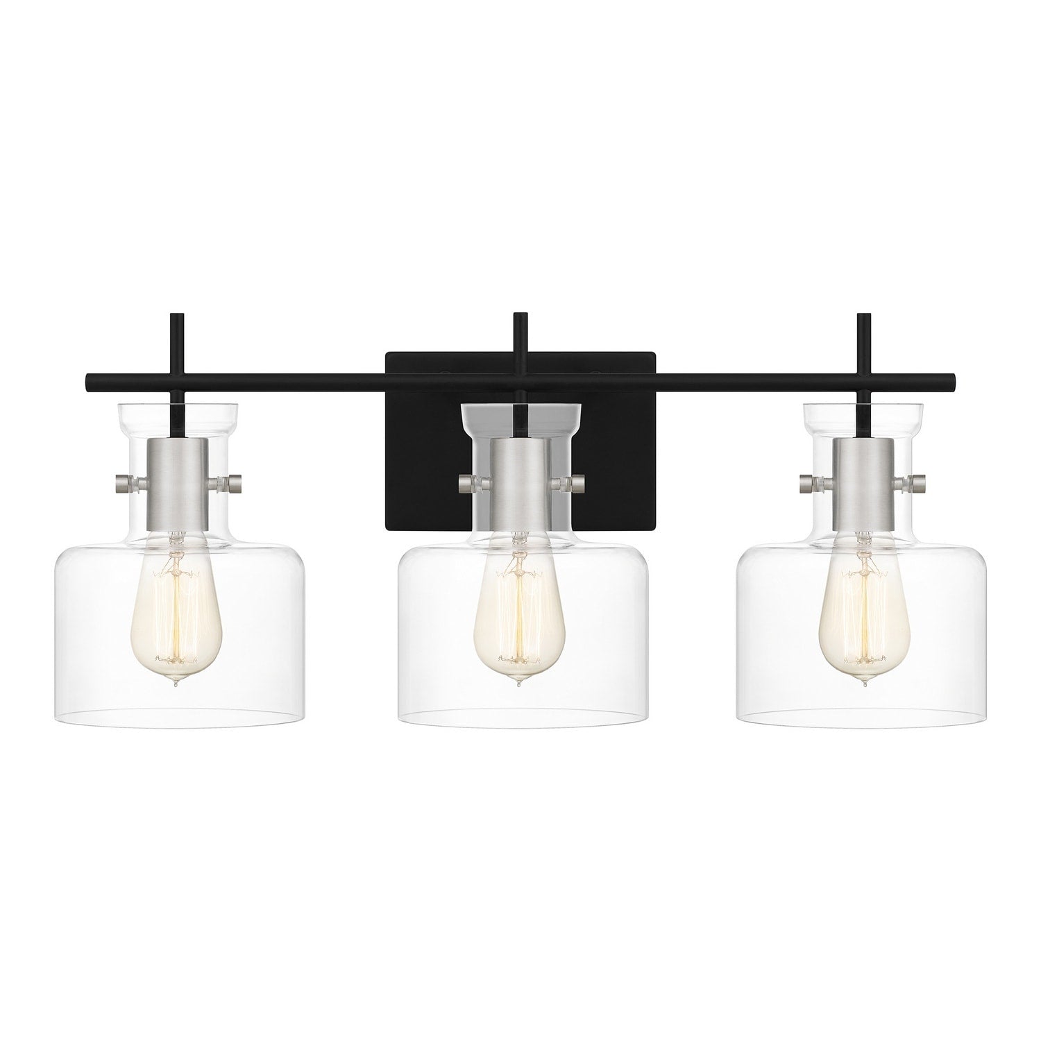 Matte Black Three Light Bath From The Pensbury Collection