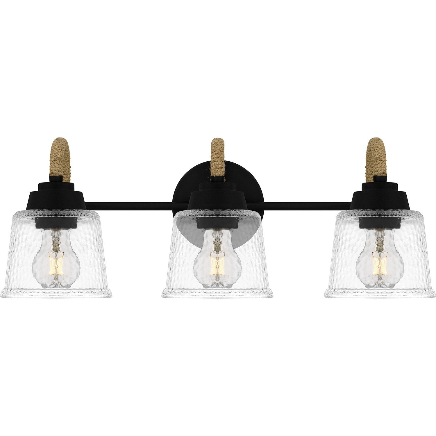 Matte Black Three Light Bath From The Seabreeze Collection
