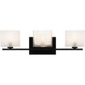 Matte Black Three Light Bath From The Westcap Collection