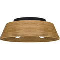 Matte Black Three Light Flush Mount From The Quoizel Flush Mount Collection