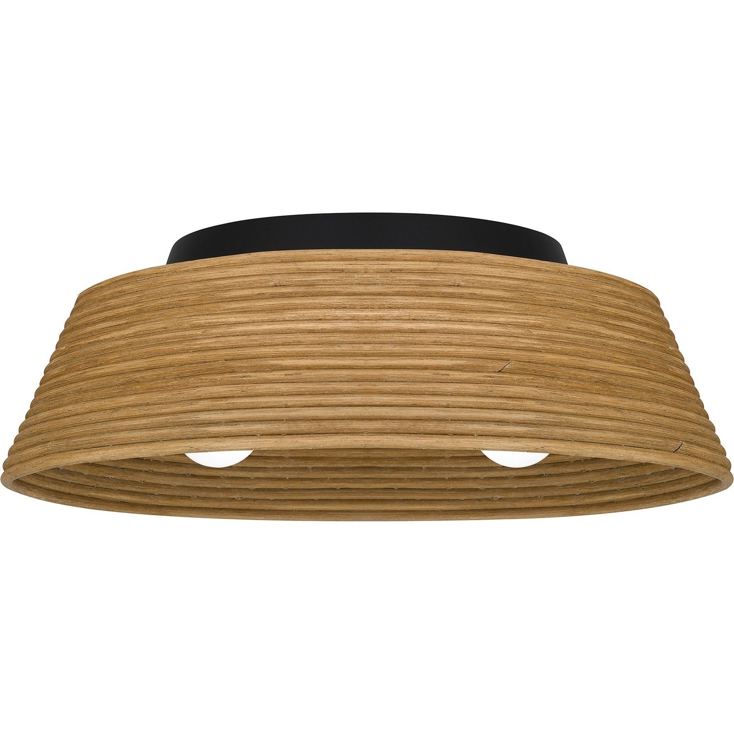 Matte Black Three Light Flush Mount From The Quoizel Flush Mount Collection