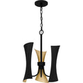 Matte Black Three Light Pendant From The Myla Collection