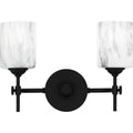 Matte Black Two Light Bath From The Aria Collection