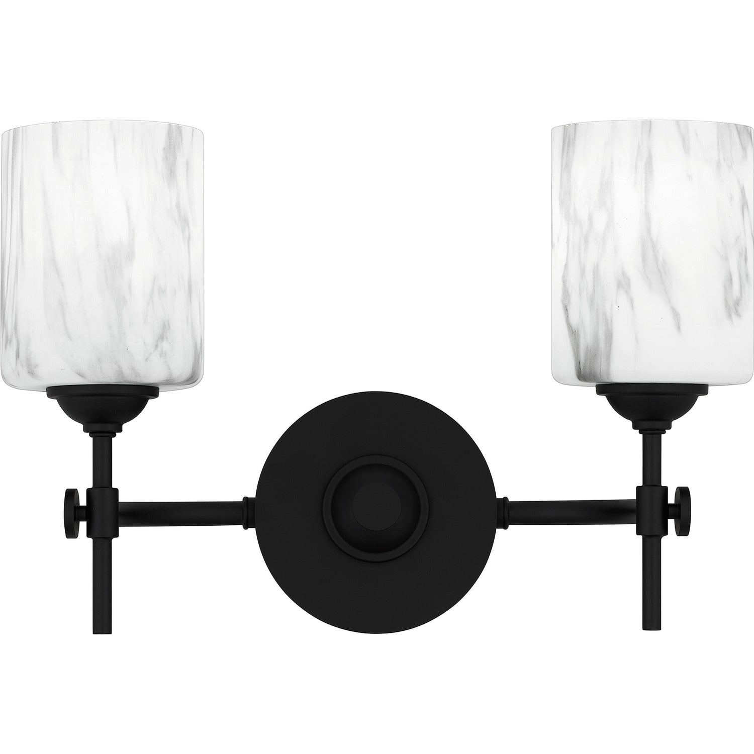 Matte Black Two Light Bath From The Aria Collection