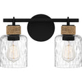 Matte Black Two Light Bath From The Baltic Collection