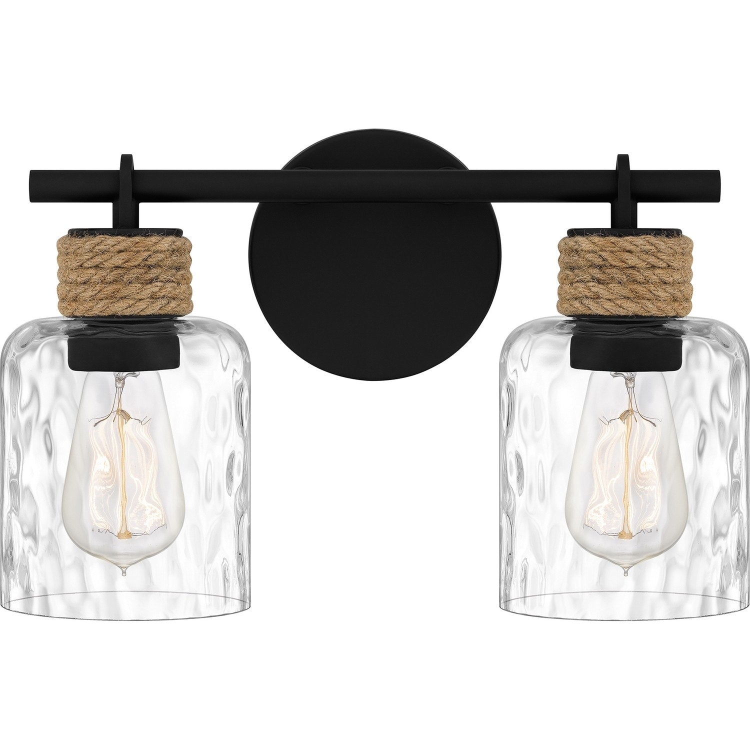 Matte Black Two Light Bath From The Baltic Collection