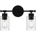 Matte Black Two Light Bath From The Caputo Collection