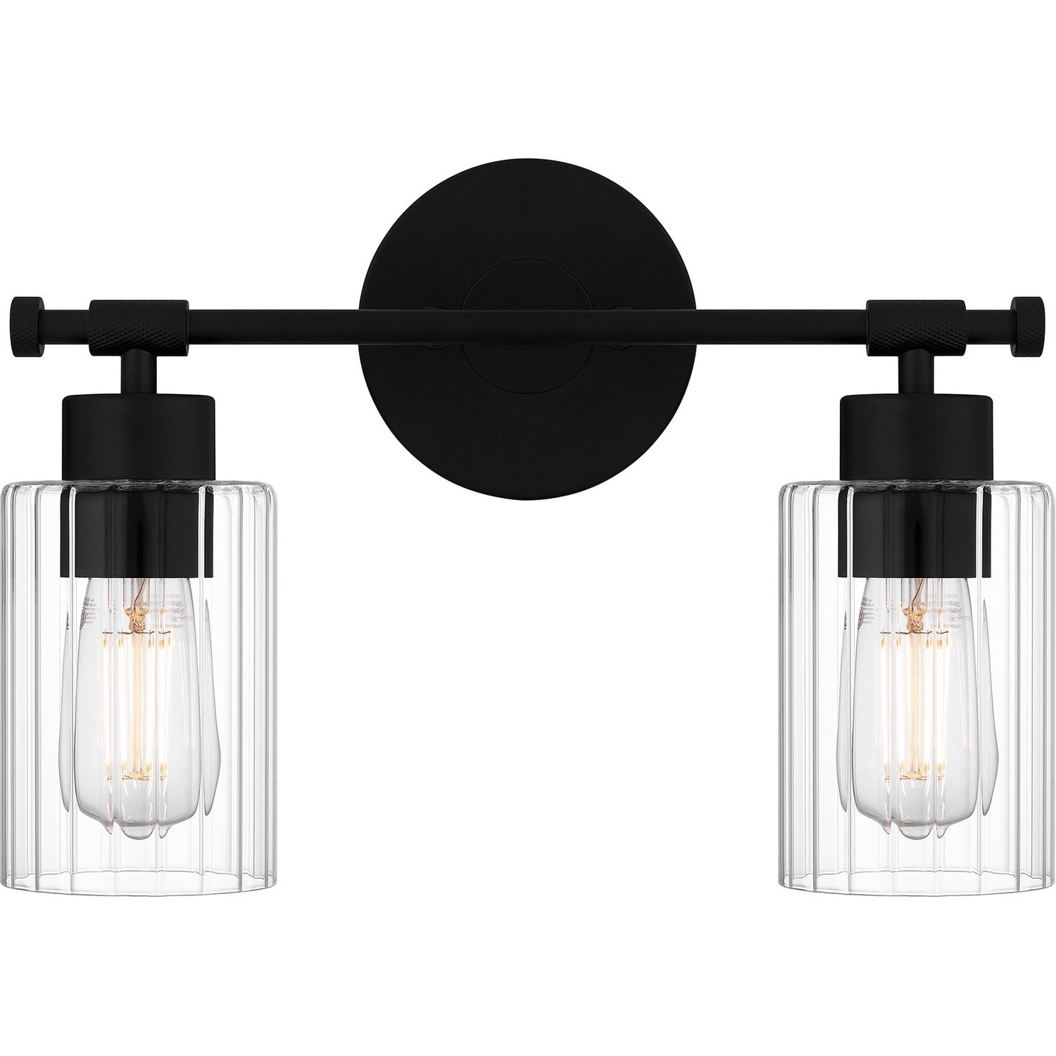 Matte Black Two Light Bath From The Caputo Collection