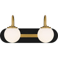 Matte Black Two Light Bath From The Desmond Collection