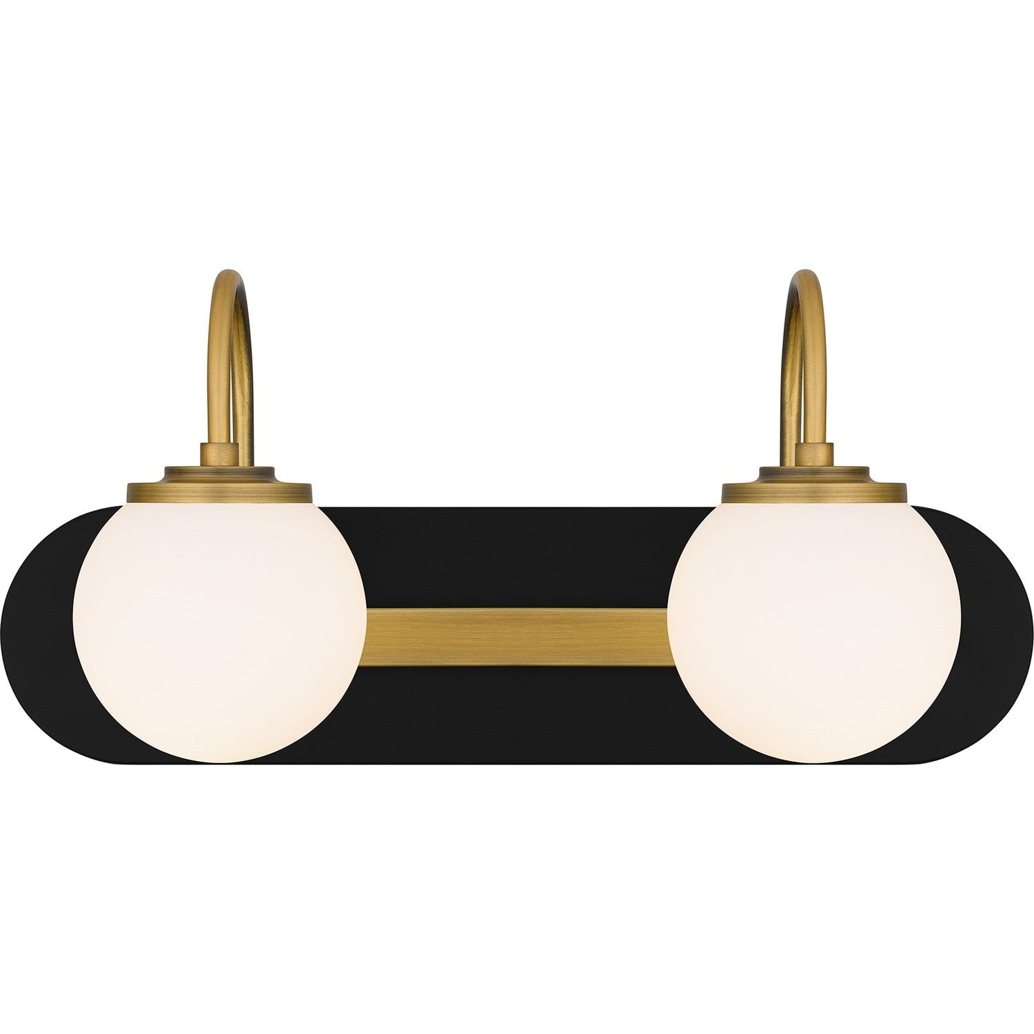 Matte Black Two Light Bath From The Desmond Collection