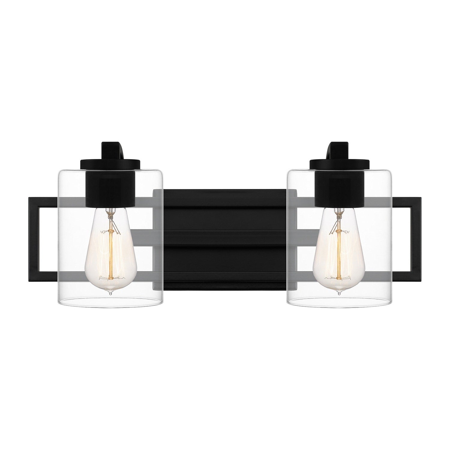 Matte Black Two Light Bath From The Lansdowne Collection