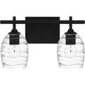 Matte Black Two Light Bath From The Lucy Collection
