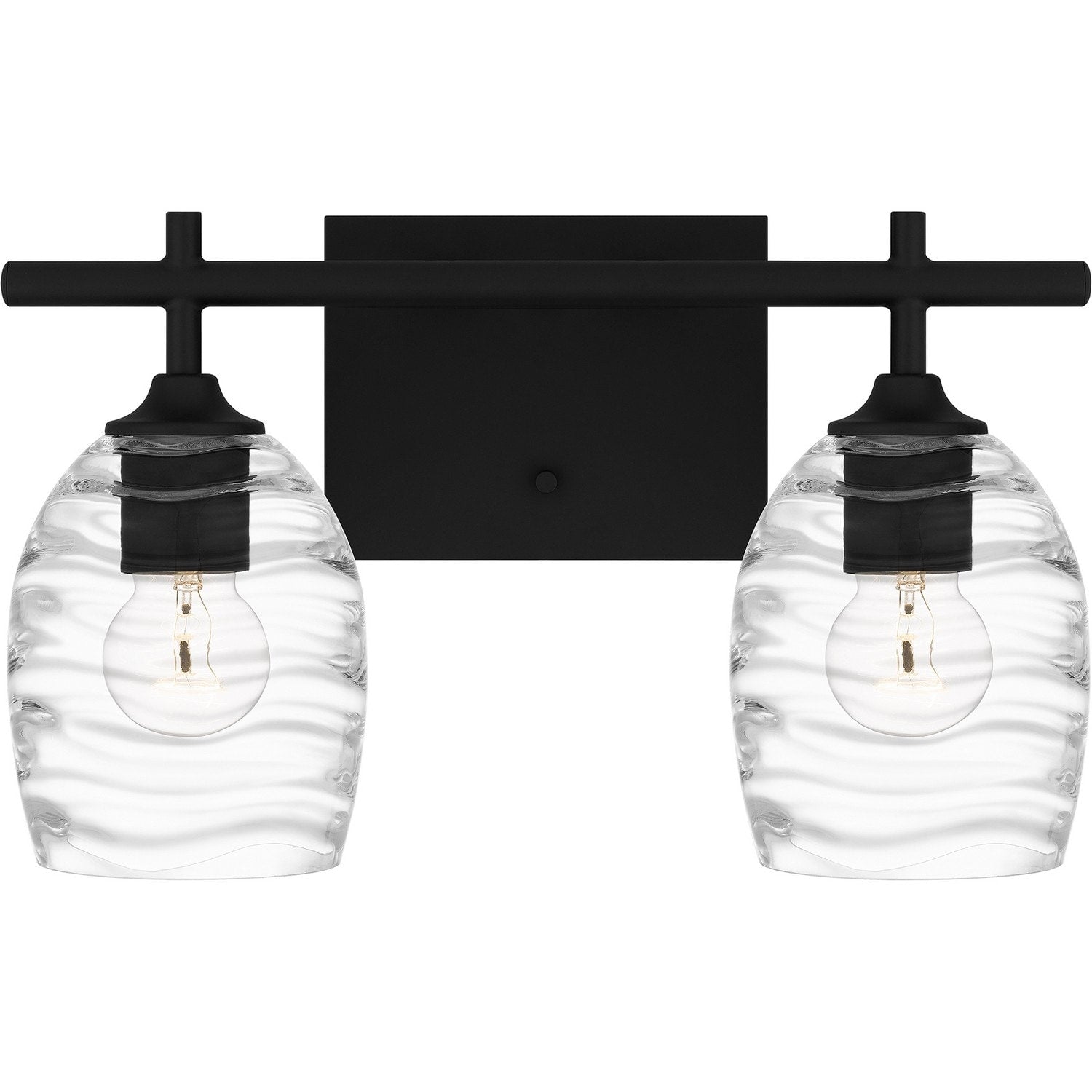 Matte Black Two Light Bath From The Lucy Collection