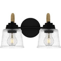 Matte Black Two Light Bath From The Seabreeze Collection