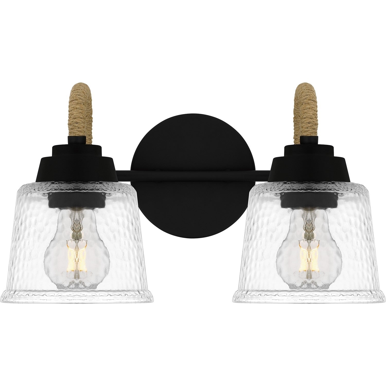 Matte Black Two Light Bath From The Seabreeze Collection