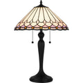 Matte Black Two Light Table Lamp From The Tiffany Collection