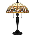 Matte Black Two Light Table Lamp From The Tiffany Collection