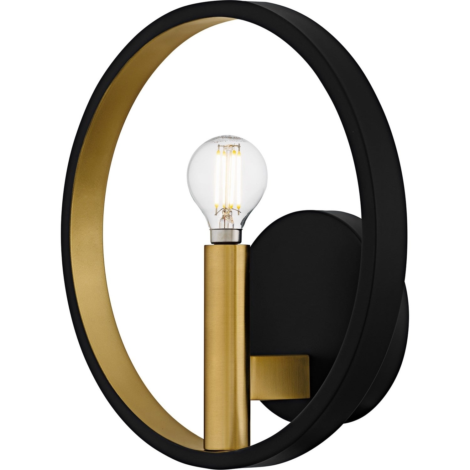 Matte Black Wall Sconce From The Winsland Collection