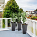 Matte Flower 3 Tapered Planter Set Uv Resistant And Self Draining