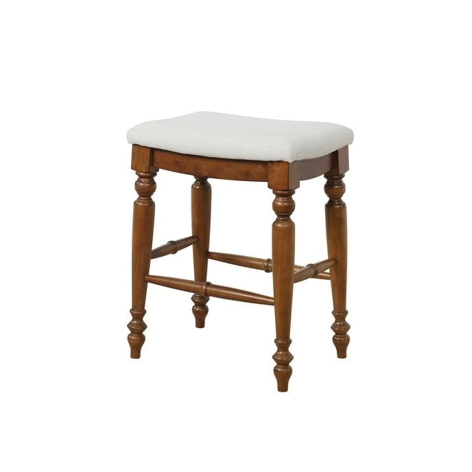 Matteo 25 Backless Counter Stool Linen Walnut
