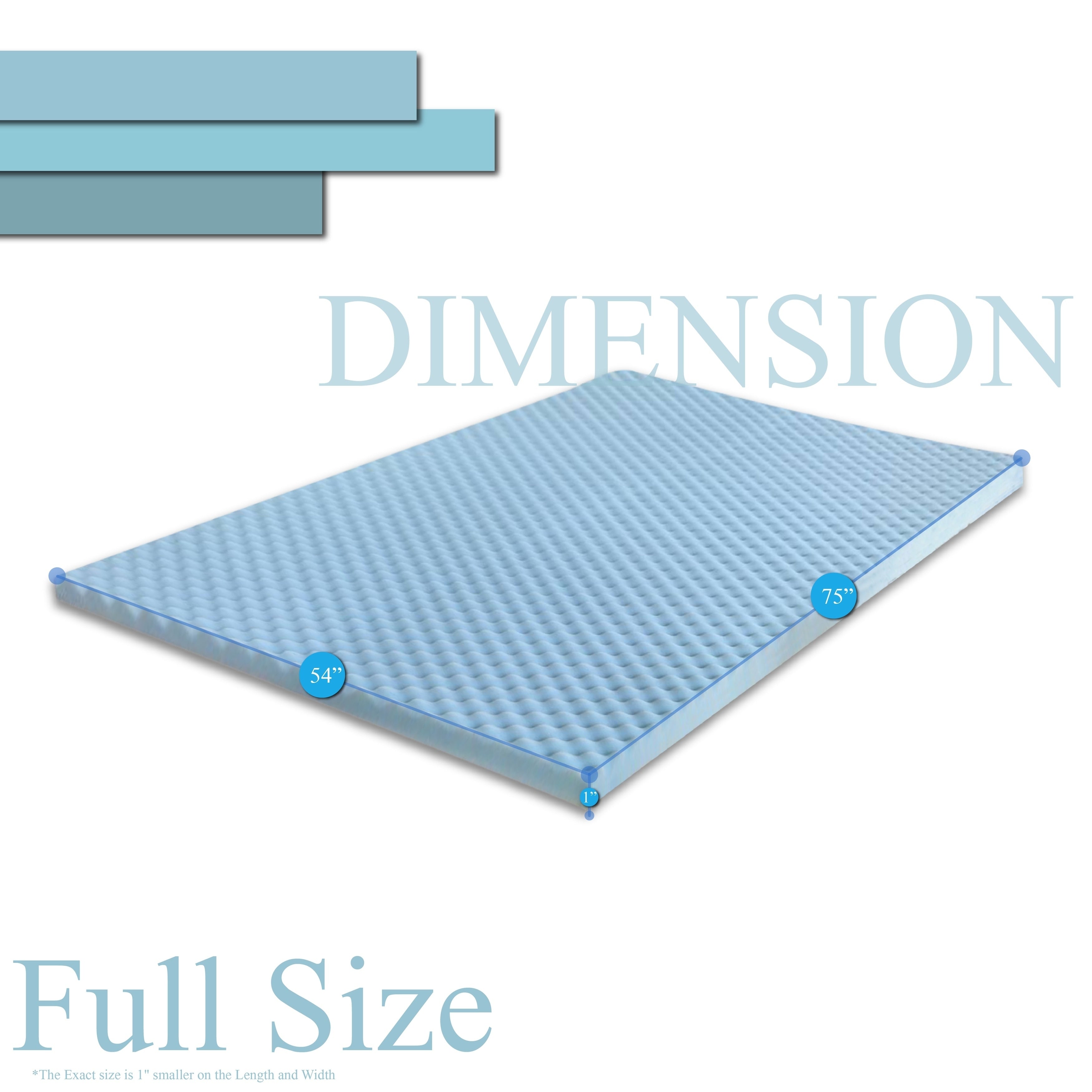 Mattress Topper 1 Gel Infused Convoluted Egg Crate Breathable Foam N A
