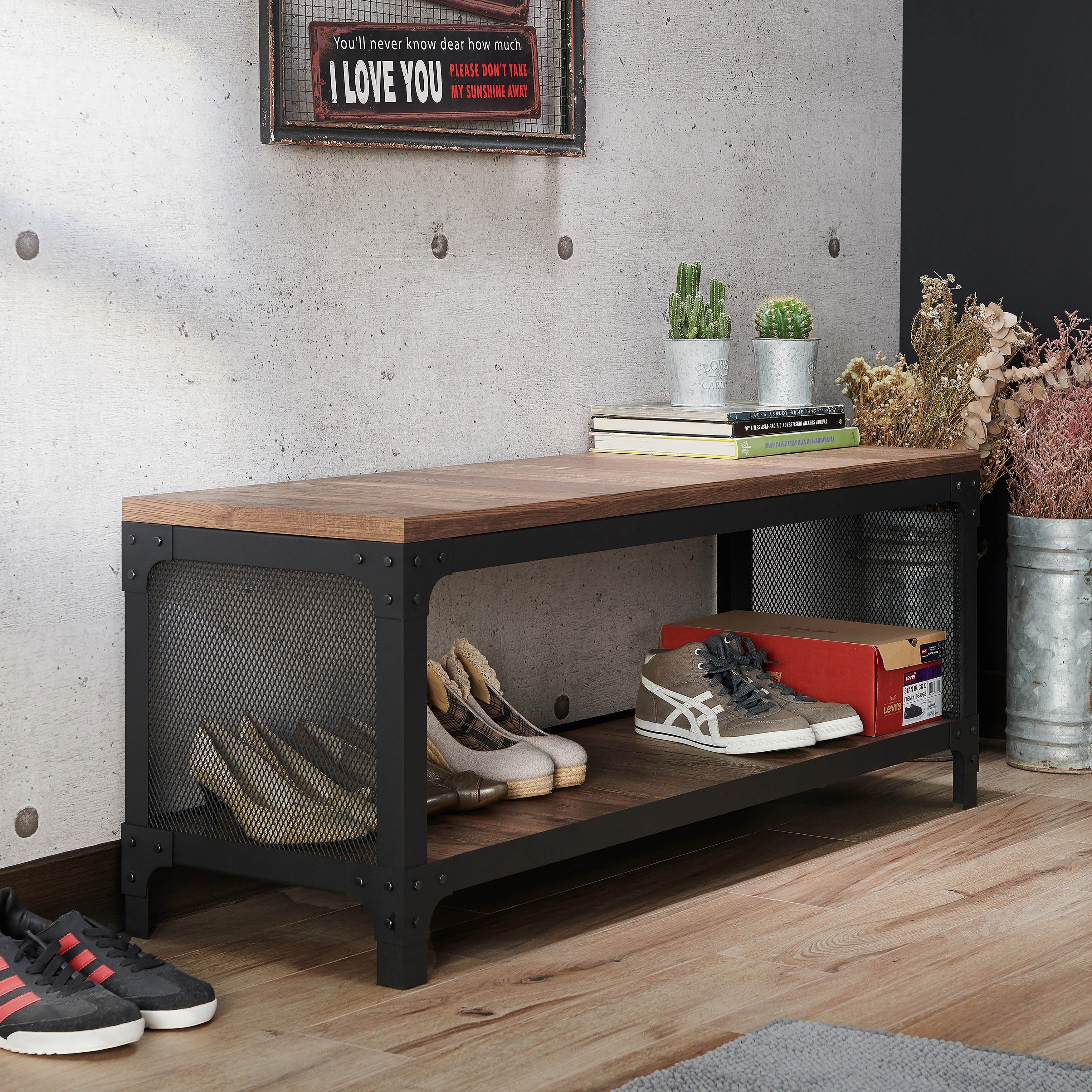 Bailey Rustic Reclaimed Oak Bench By Foa